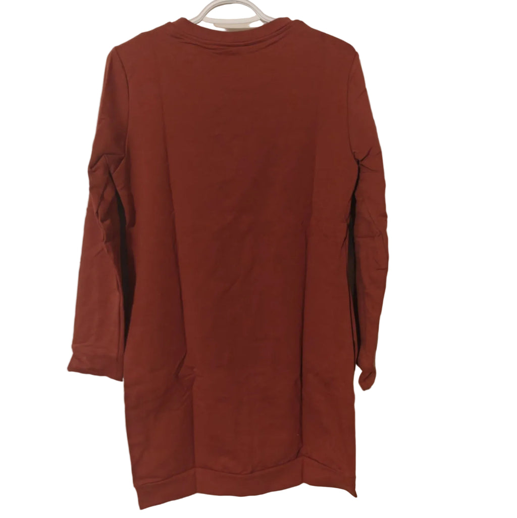 C35 - Vemubapis Women Crewneck Sweatshirt Dress Long Sleeve Casual Mini Dresses Pullover Pockets