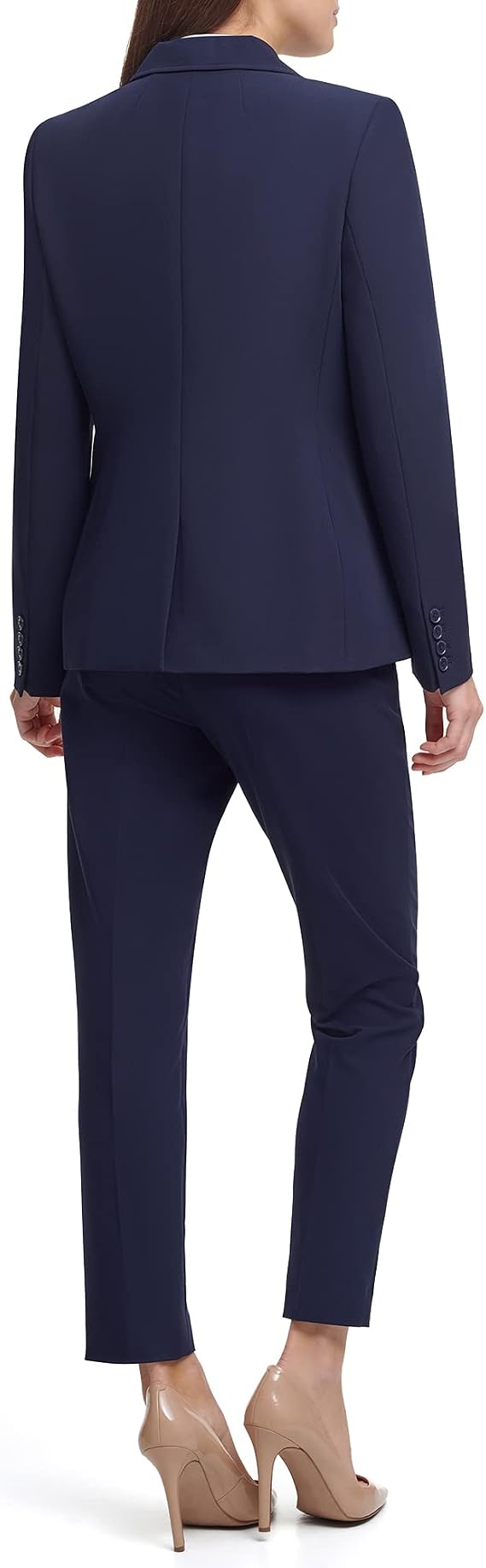 C16 - TOMMY HILFIGER WOMEN'S NOTCHED-COLLAR DOUBLE-BUTTON BLAZER - BLUE - 4