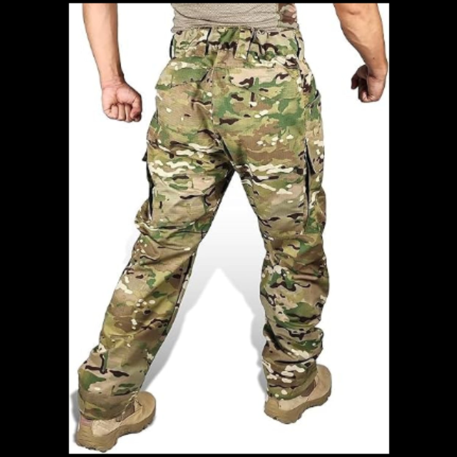 C14 - Airsoft, Fishing, Hunting with Knee Pads Tactical Pants Men Combat Trousers Multiple Pocket Hook-and-Loop Adjuster