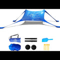 H8 - 3D Printing Beach Canopy Tent Sun Shade with UPF 50+ UV Protection, 7x6 FT Tent Sun Shelter Pop Up 2 Poles Outdoor Shelter for Beach, Camping, Fishing, Backyard and Picnics