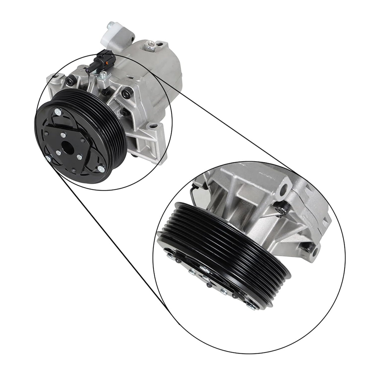 A11 - Silscvtt A/C Compressor with Clutch Replacement for Nissan Tiida Versa 92600CJ60A CO 11155C