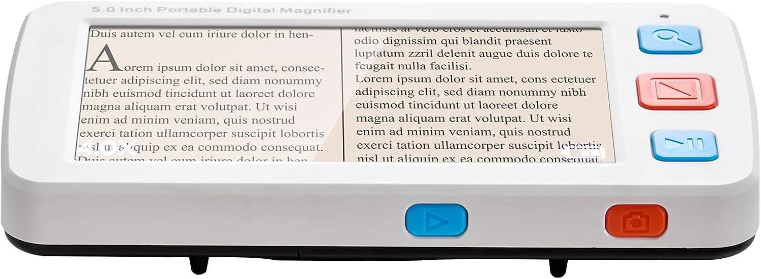H4 - VEVOR Portable Digital Magnifier, 5-inch HD Electronic Video Magnifier for Low Version, 4X - 32X Zoom