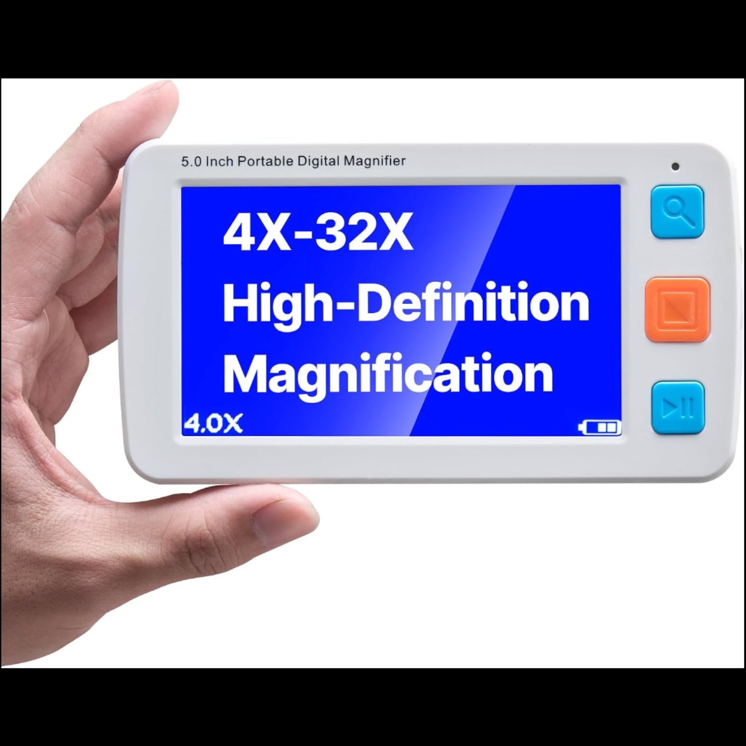 H4 - VEVOR Portable Digital Magnifier, 5-inch HD Electronic Video Magnifier for Low Version, 4X - 32X Zoom
