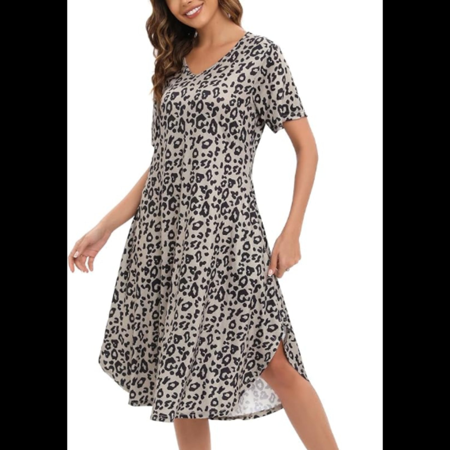 C28 - Women's Sleepwear Casual Nightshirts Long Nightgown Full Slip Sleep Nightshirt Sleepwear Lounge Dress