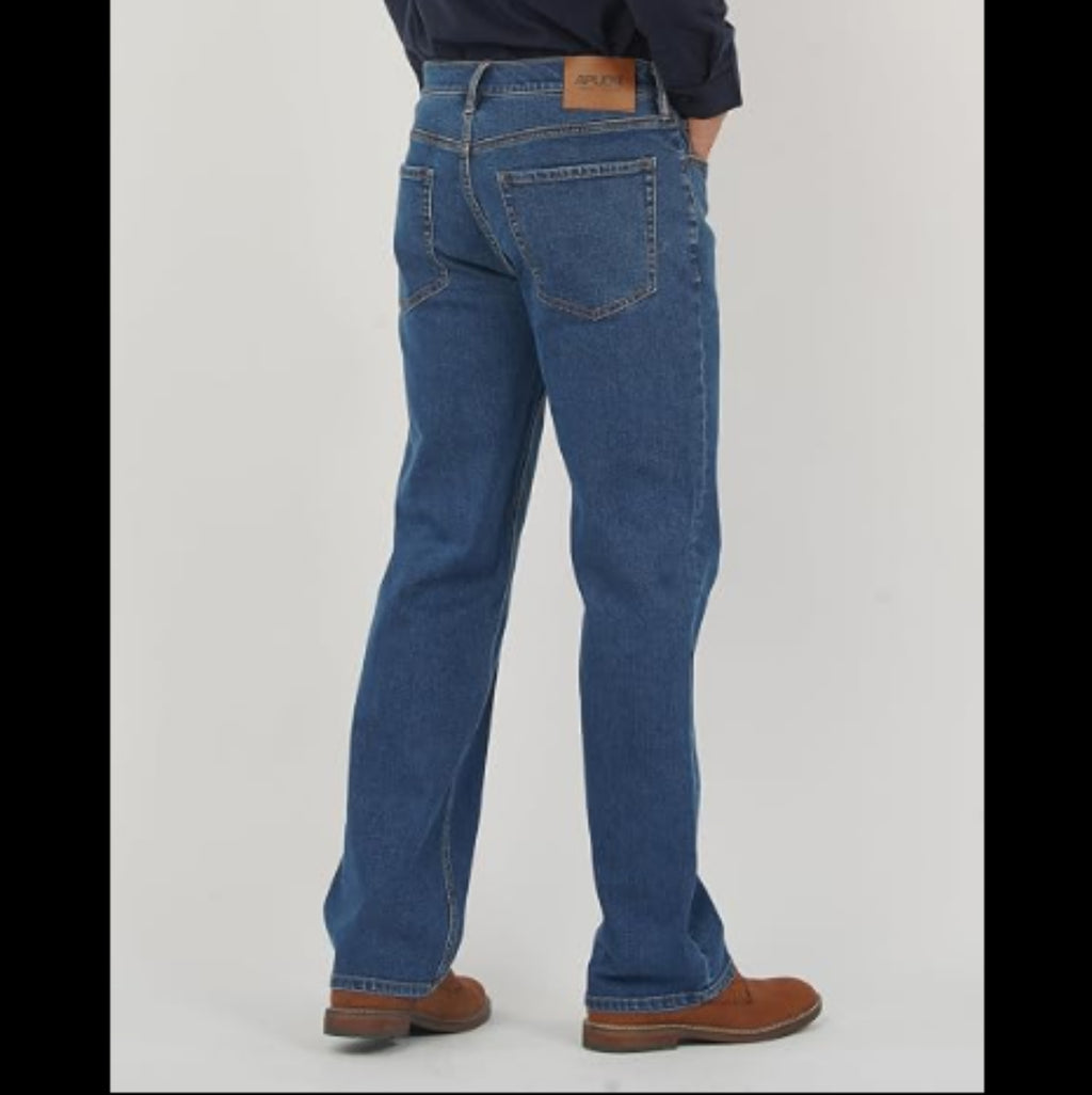 C31 - APUOR Men's Classic Relaxed Fit Flex Jeans Straight Loose fit Jeans