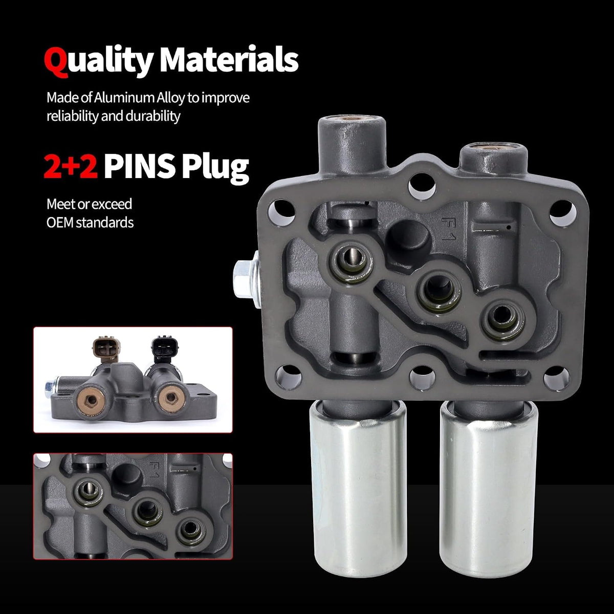 A136 - 28250-P6H-024 Transmission Dual Linear Shift Solenoid with Gasket for Honda