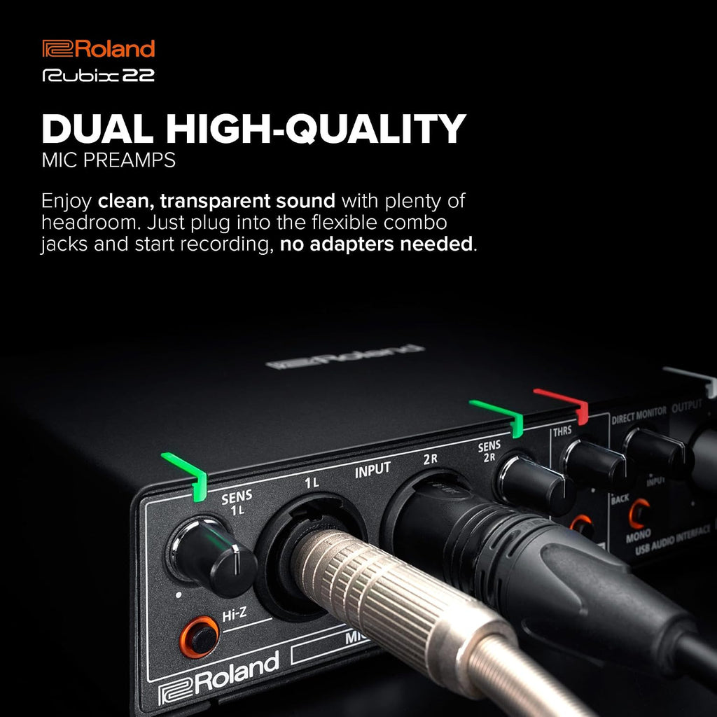 E2 - Roland Rubix22 USB Audio Interface, 2-In/2-Out