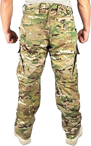C14 - Airsoft, Fishing, Hunting with Knee Pads Tactical Pants Men Combat Trousers Multiple Pocket Hook-and-Loop Adjuster