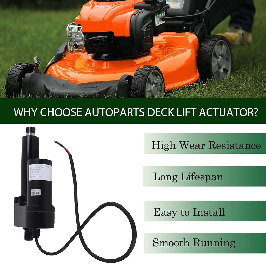 H10 - Autoparts Deck Lift Actuator 035-7033-00 Replacement for Bad Boy Lawn Mower ZT Elite CZT Maverick 12V Outlaw Pup Lighning Replace AOS 635-7033-00