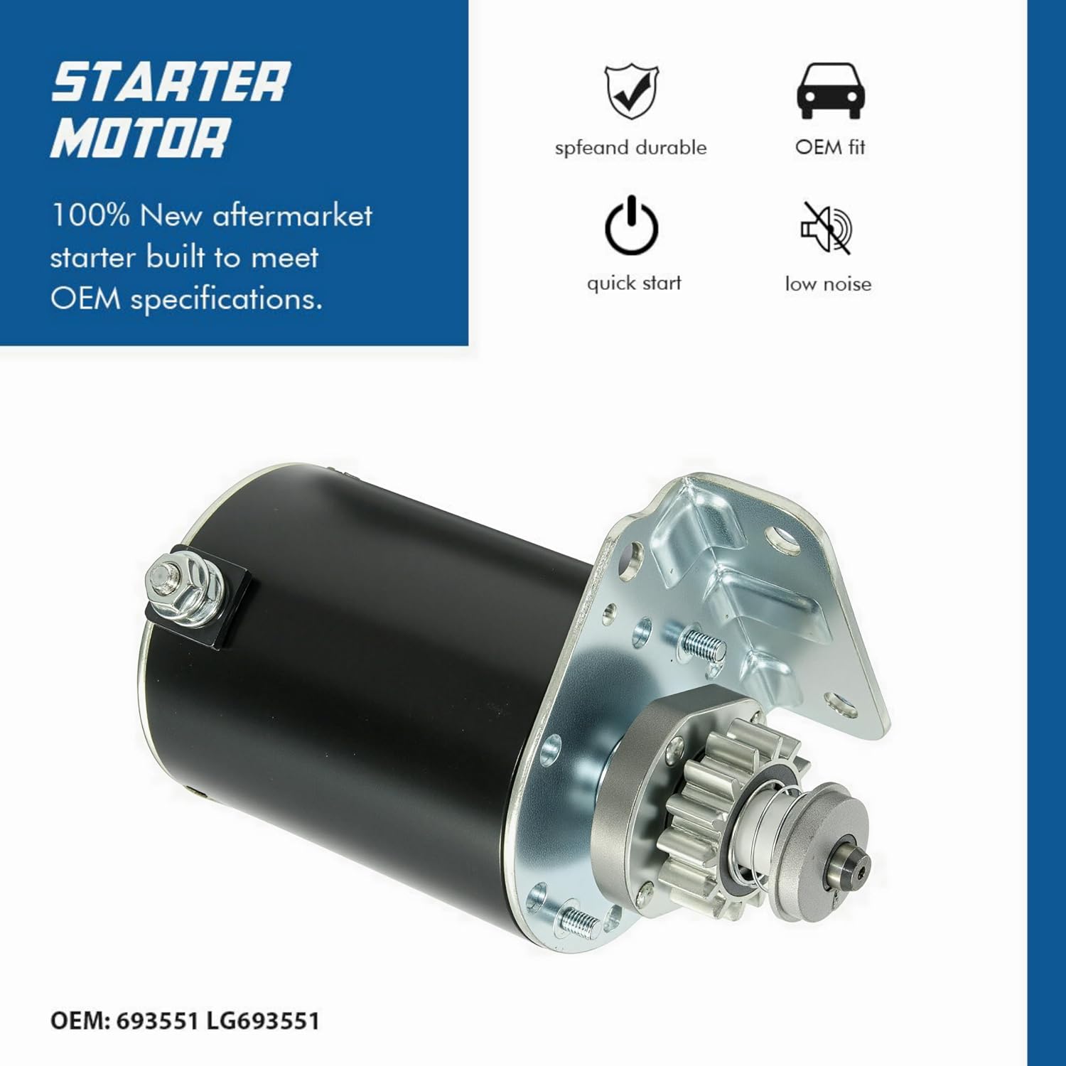 A31 - Starter Motor Compatible with 1999-2006 Cub Cadet 1998-2010 2002-2011 Sabo 2000-2005 Scotts 1999-2010 Toro
