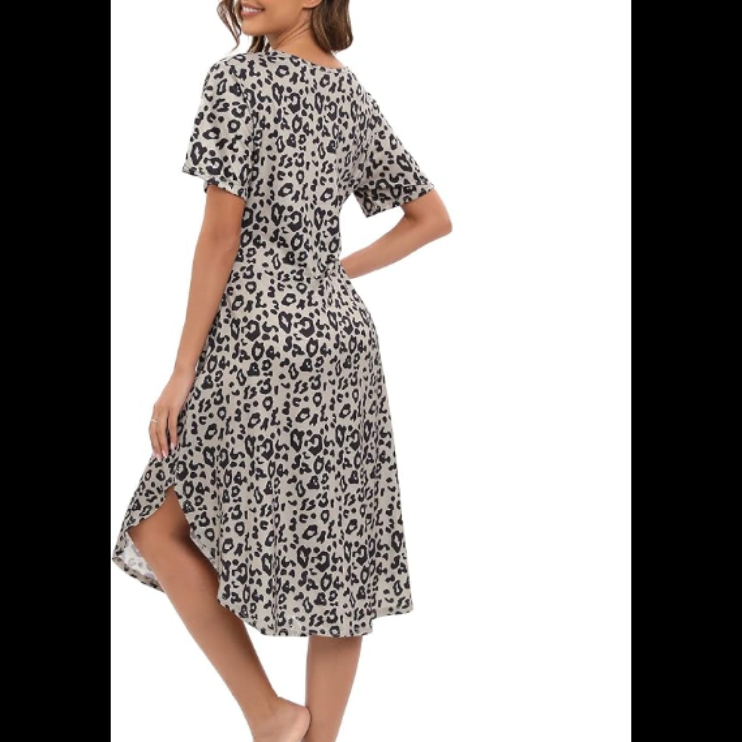 C28 - Women's Sleepwear Casual Nightshirts Long Nightgown Full Slip Sleep Nightshirt Sleepwear Lounge Dress