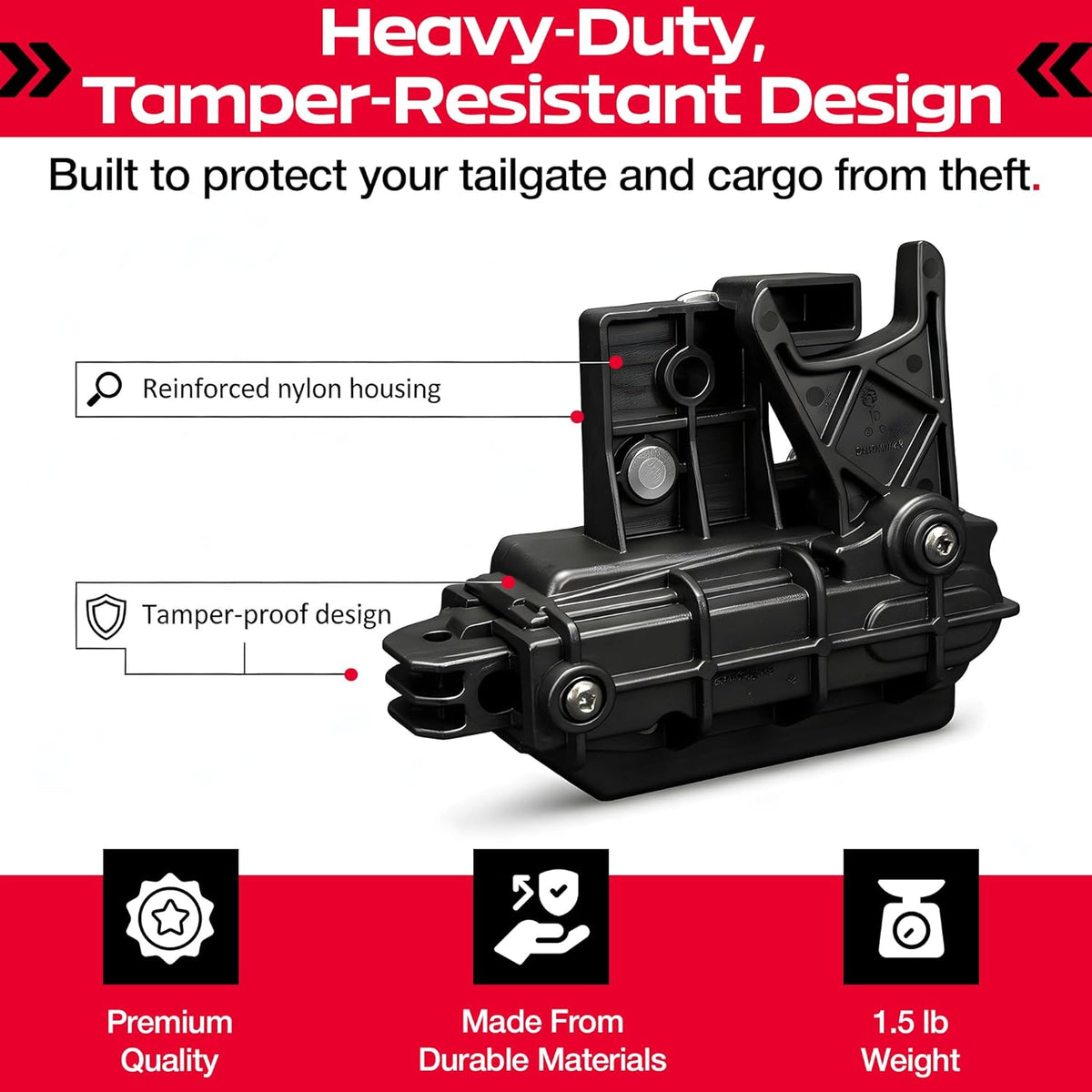 A13 - POPNLOCK LLC POP & LOCK PL8547HD POWER TAILGATE LOCK FITS TACOMA/TUNDRA, BLACK