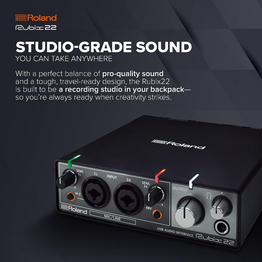 E2 - Roland Rubix22 USB Audio Interface, 2-In/2-Out