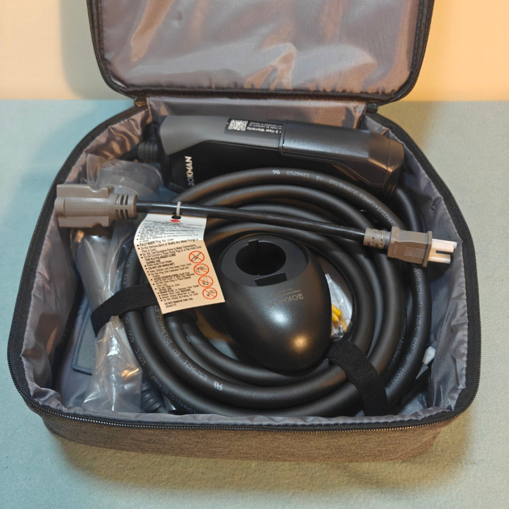 A109 - Bokman Portable Level 1&2 EV Charger, 16A 20ft, NEMA 6-20P/5-15 Adapter