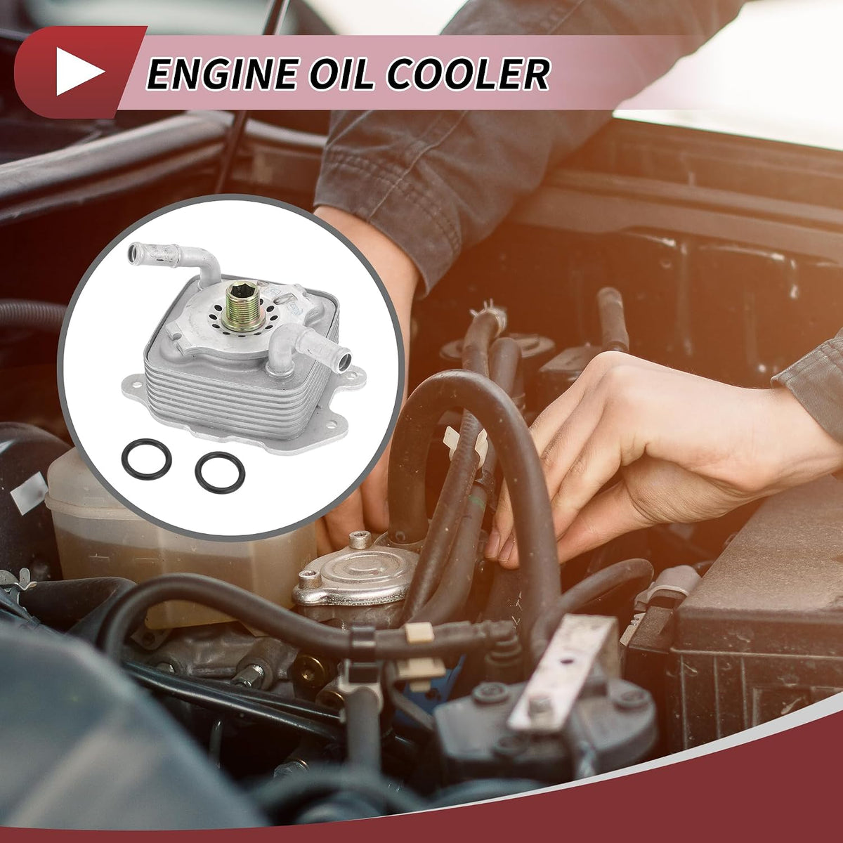 A124 - VekAuto Engine Oil Cooler for Nissan and Infiniti with O-ring Seals No.21305EZ30A