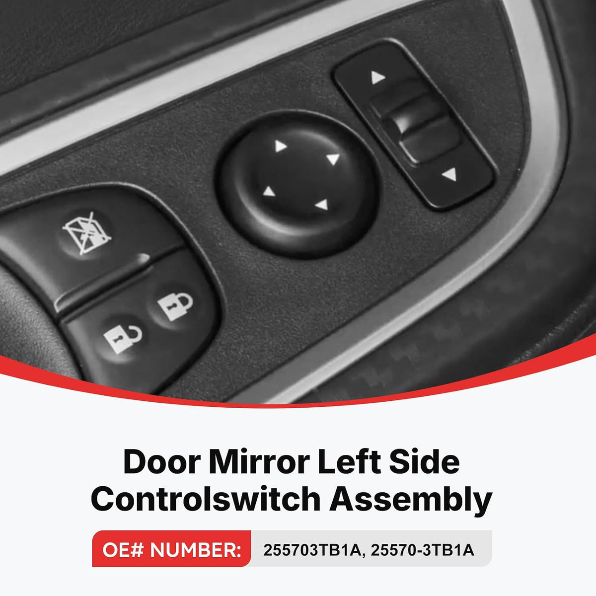A132 - 25570-3TB1A Door Mirror Switch Assy-Mirror Control Left Side for Nissan