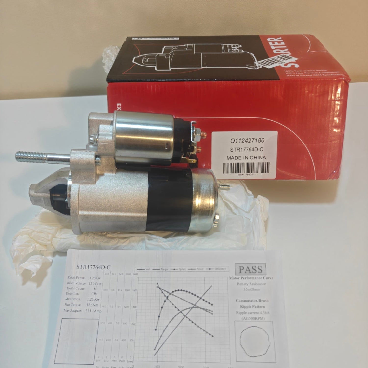 A23 - A-Premium 17764D Starter Motor Compatible with Hyundai and Kia models