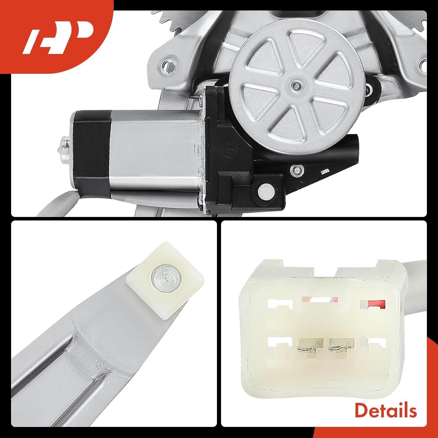 A28 - A-Premium Rear Passenger Side Power Window Regulator with Motor (2-Pin) | for Toyota Highlander 2001-2007 Sport Utility