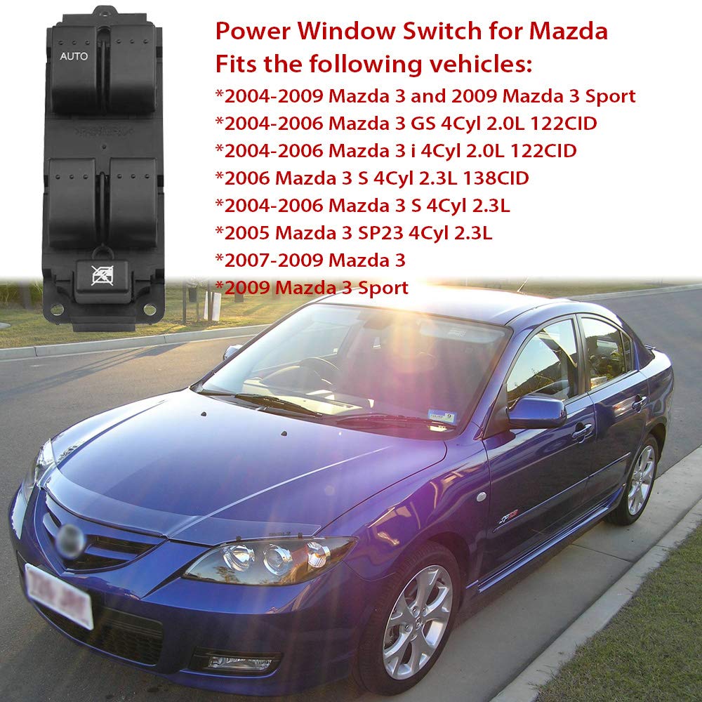 A36 - Driver Side Power Window Switch for Mazda