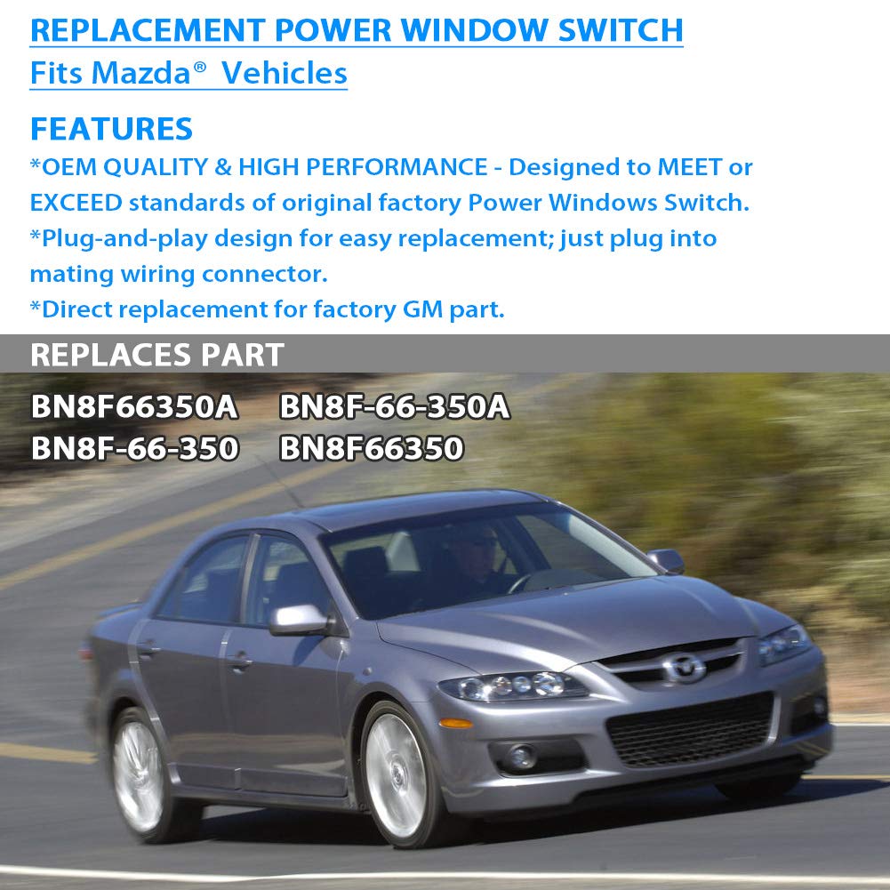 A36 - Driver Side Power Window Switch for Mazda