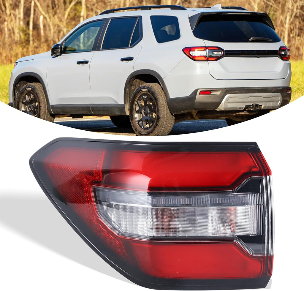 A41 - LED Outer Tail Light Compatible With 2023 2024 Honda Pilot rear Tail Lamp Left Driver Side 33550-T90-A01