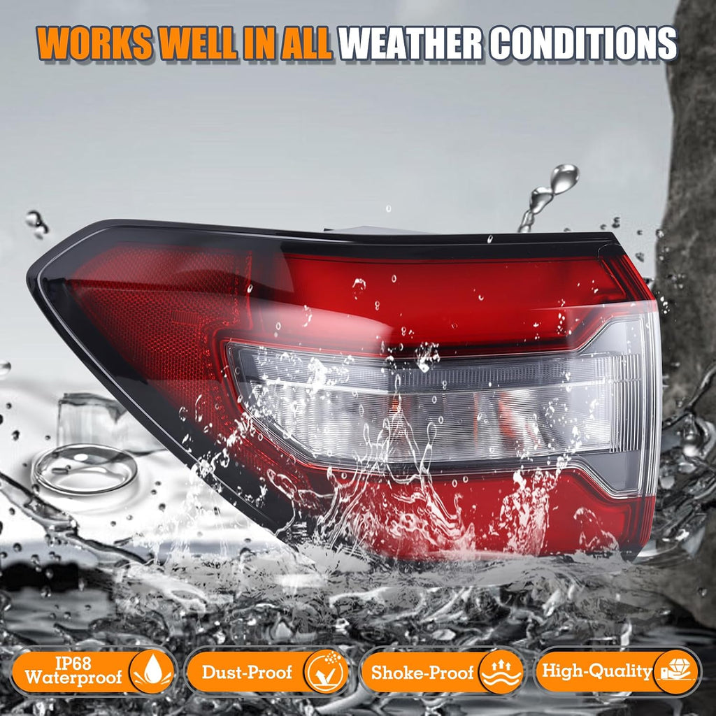 A41 - LED Outer Tail Light Compatible With 2023 2024 Honda Pilot rear Tail Lamp Left Driver Side 33550-T90-A01