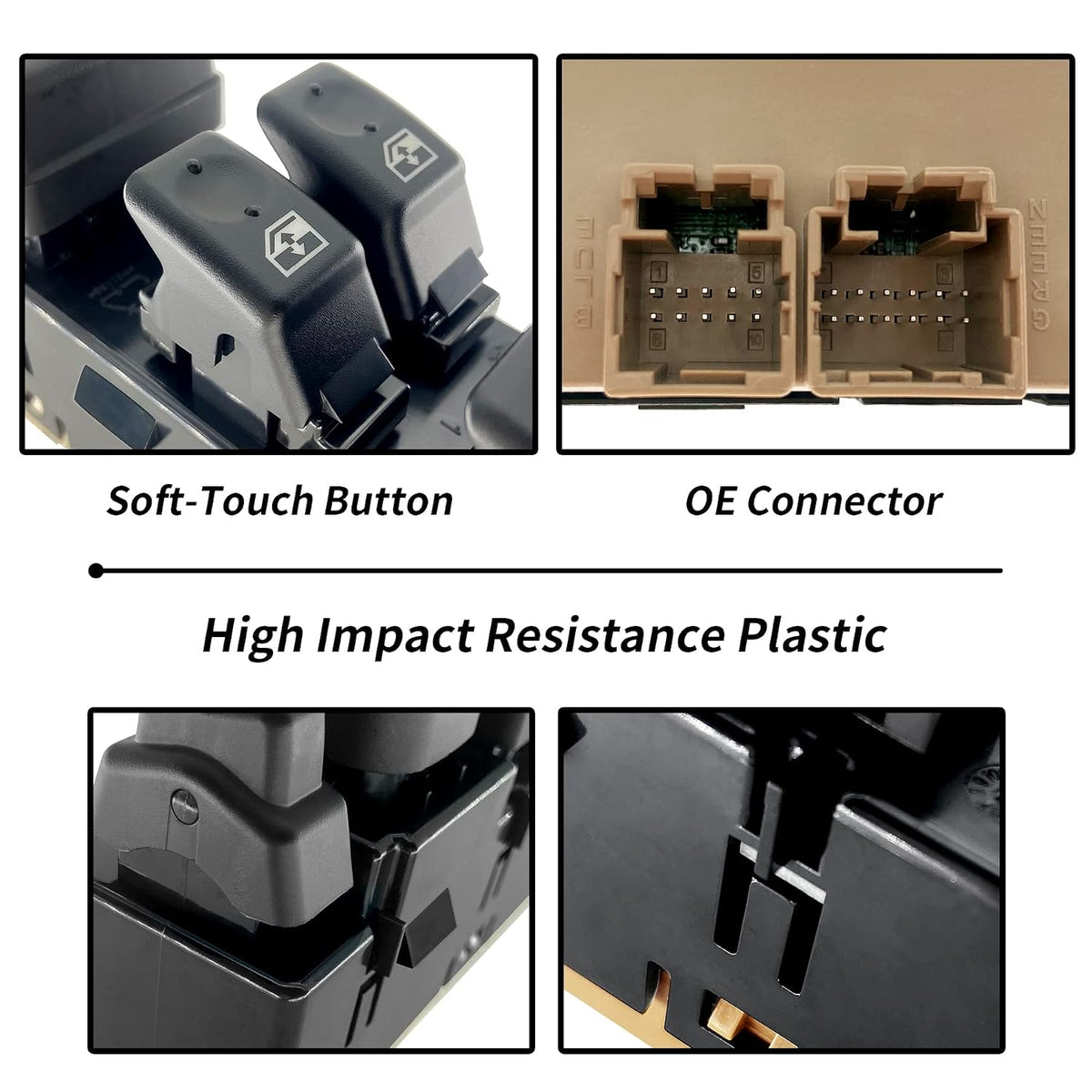 A45 - 15883319 Master Power Window Switch with Folding Mirror & Door Lock, Front Driver Side