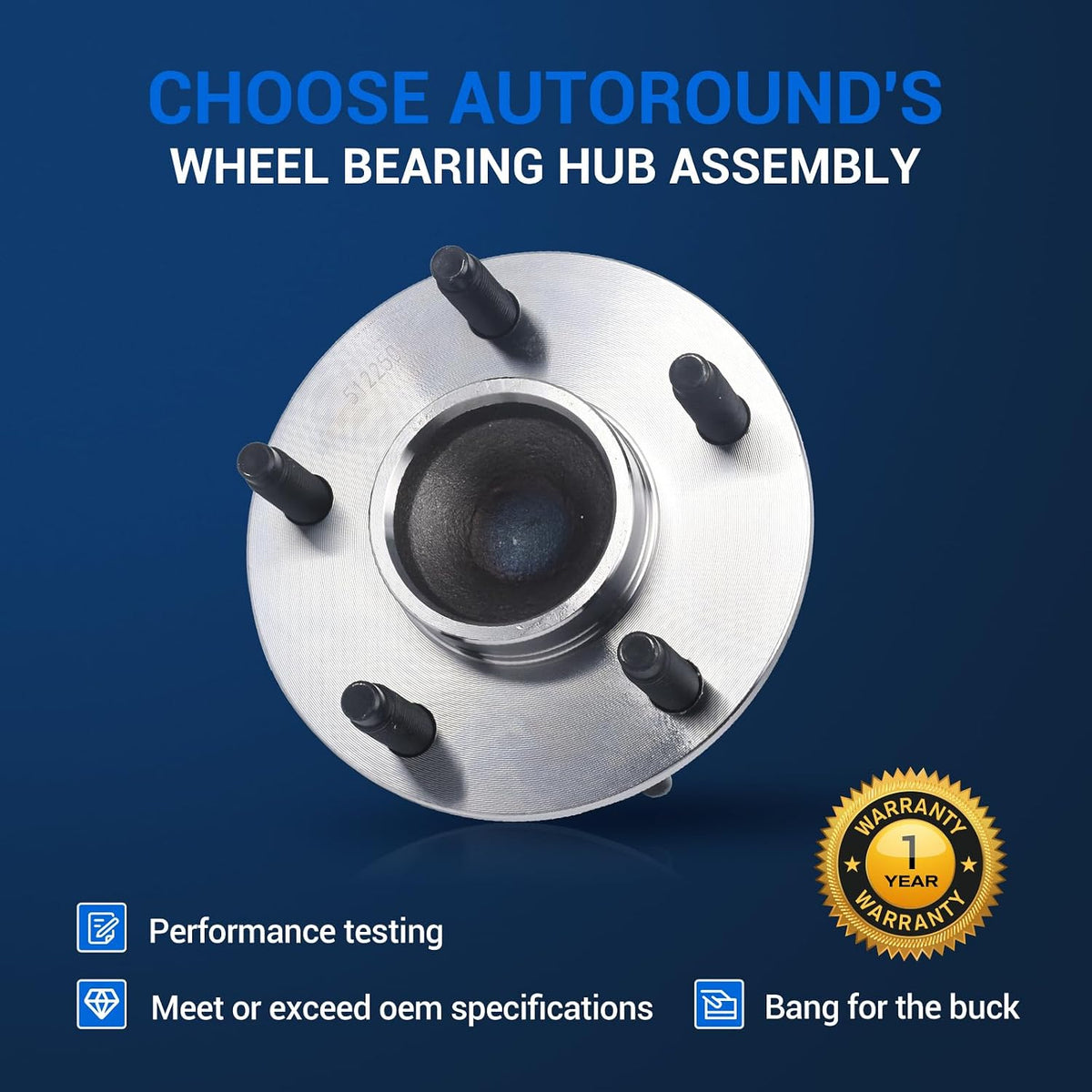 A54 - Autoround (Pair) 512250 Rear Wheel Hub and Bearing Assembly