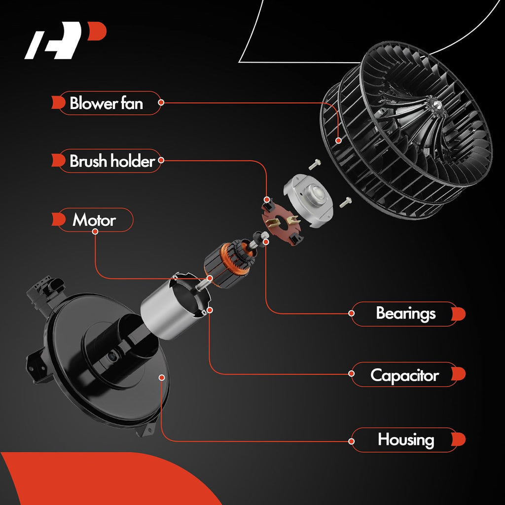 A68 - A-Premium Rear HVAC Heater Blower Motor with Fan Cage for Mazda