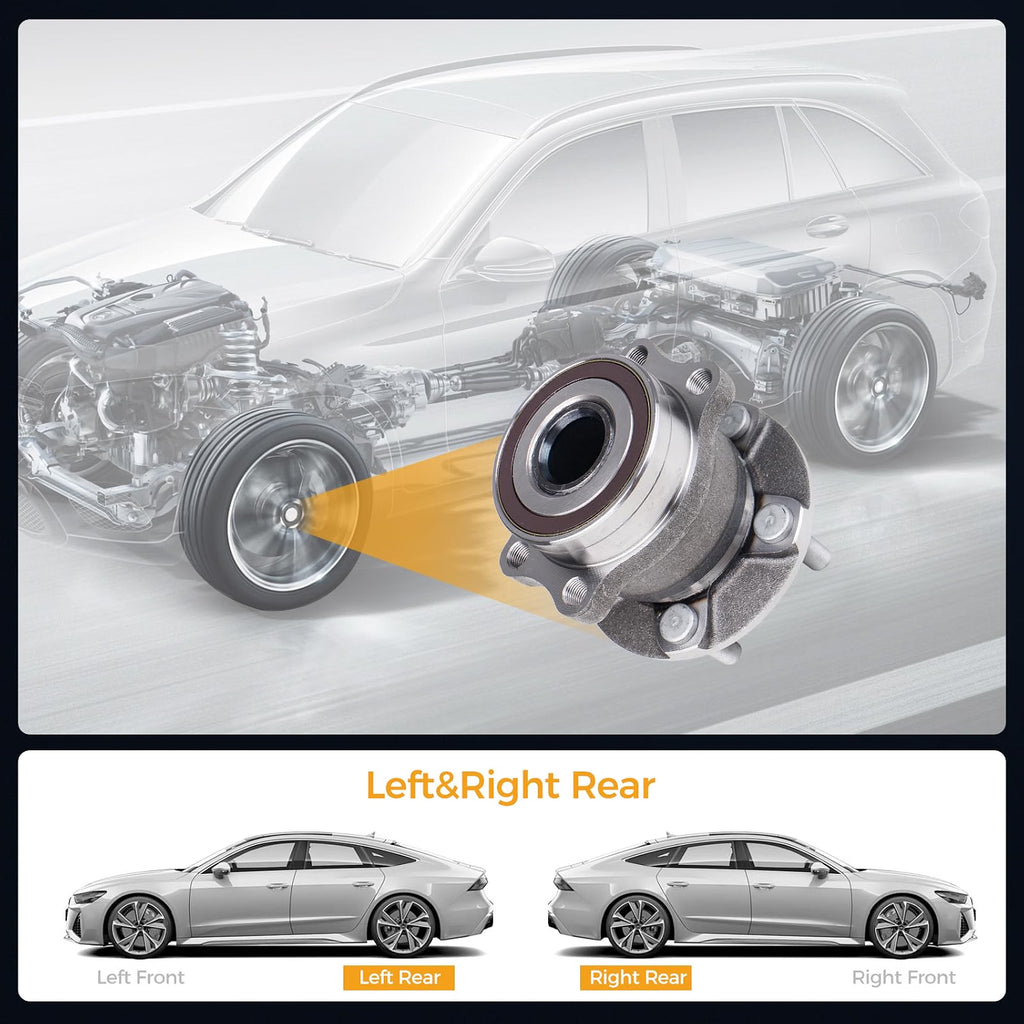 A70 - 512518 Rear Wheel Bearing and Hub Assembly Compatible with Subaru