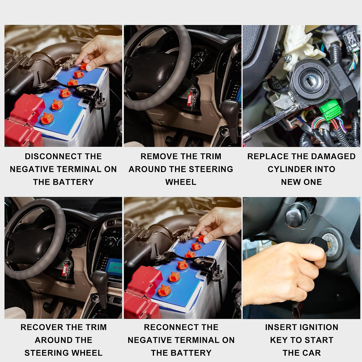A80 - Partuto Ignition Switch Lock Cylinder Assembly for Mercedes Sprinter 95-06