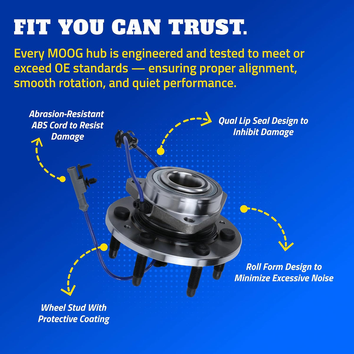 A91 - MOOG 512490 Wheel Bearing and Hub Assembly for Ford Fiesta