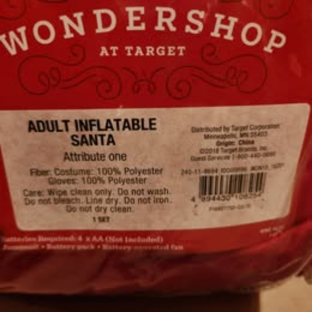 C0 - WONDERSHOP INFLATABLE ADULT SANTA COSTUME