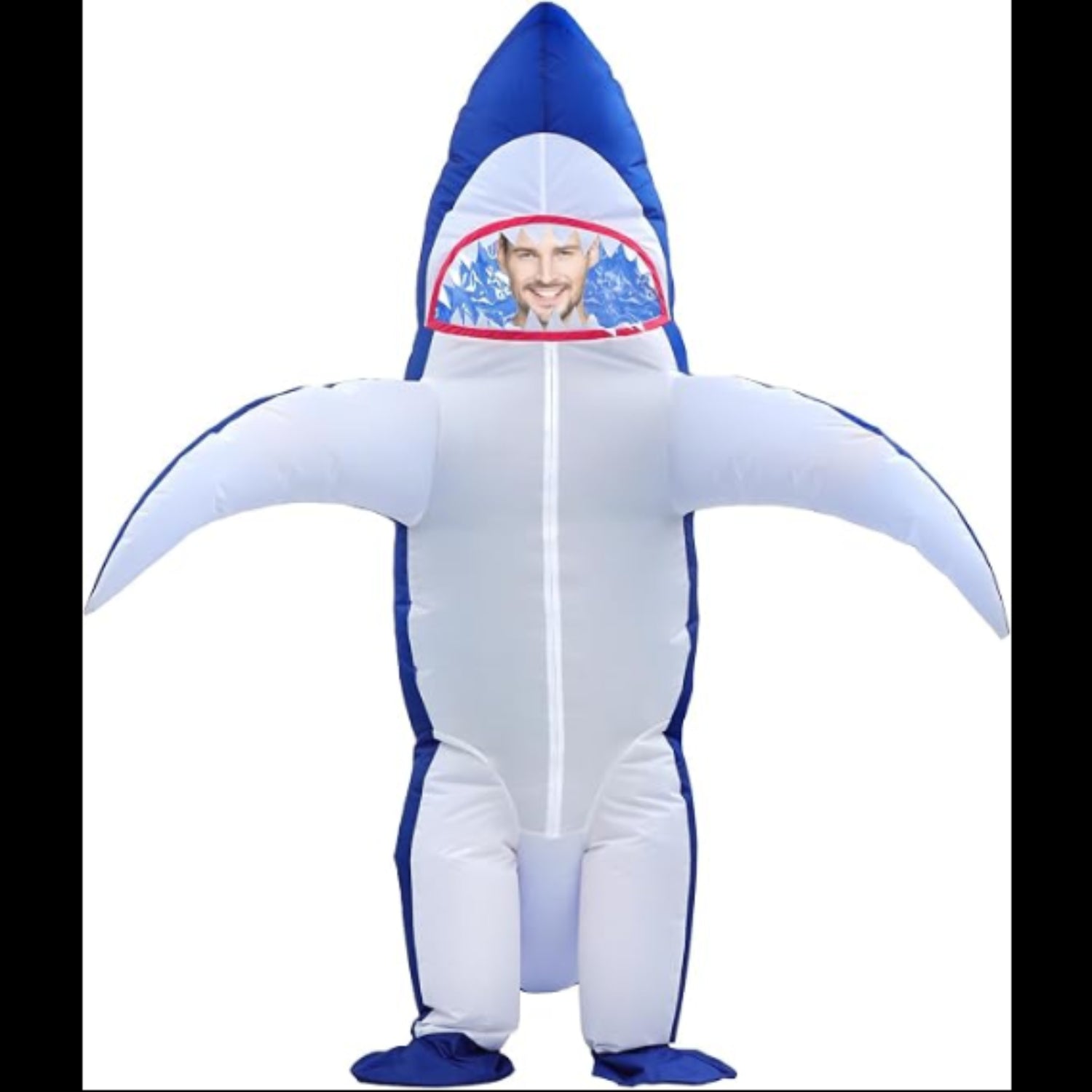 C29 - Adult Inflatable Shark Costume for Halloween Party, Cosplay Dress