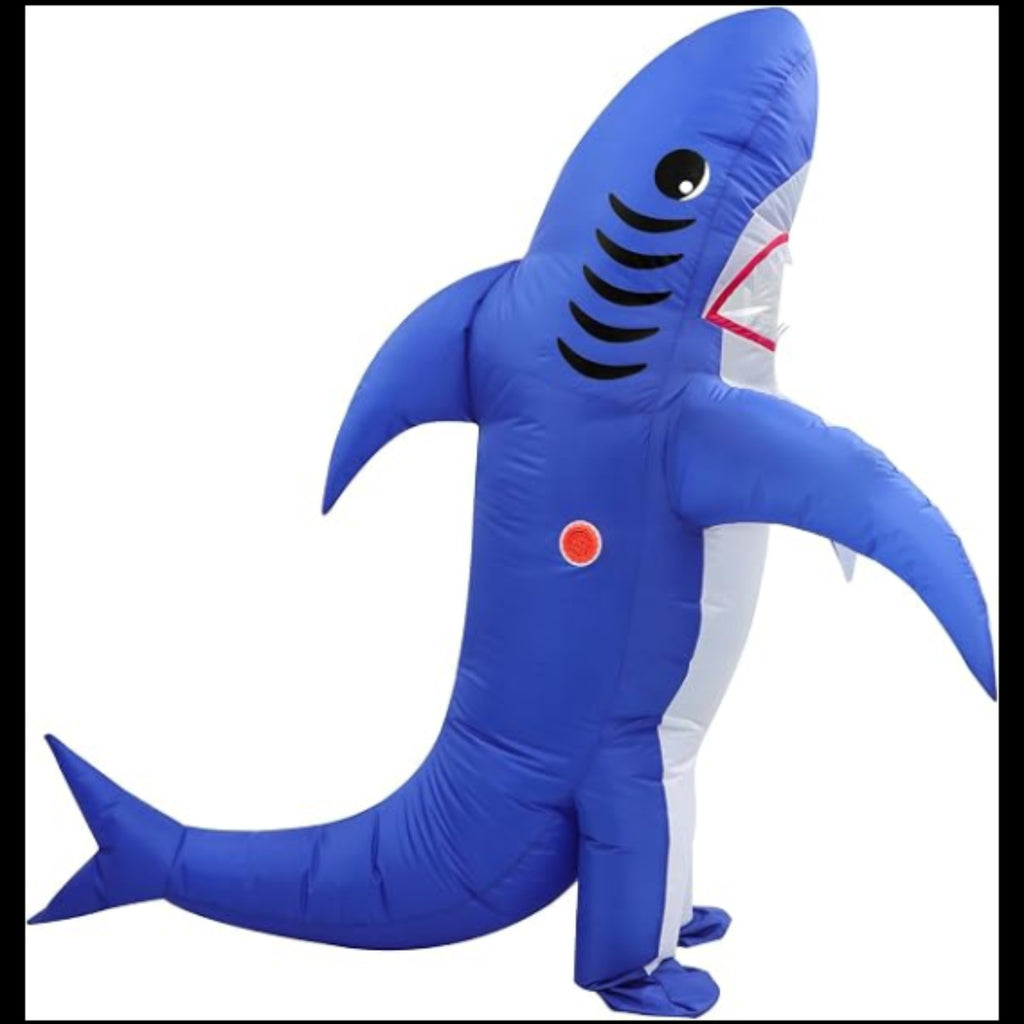 C29 - Adult Inflatable Shark Costume for Halloween Party, Cosplay Dress