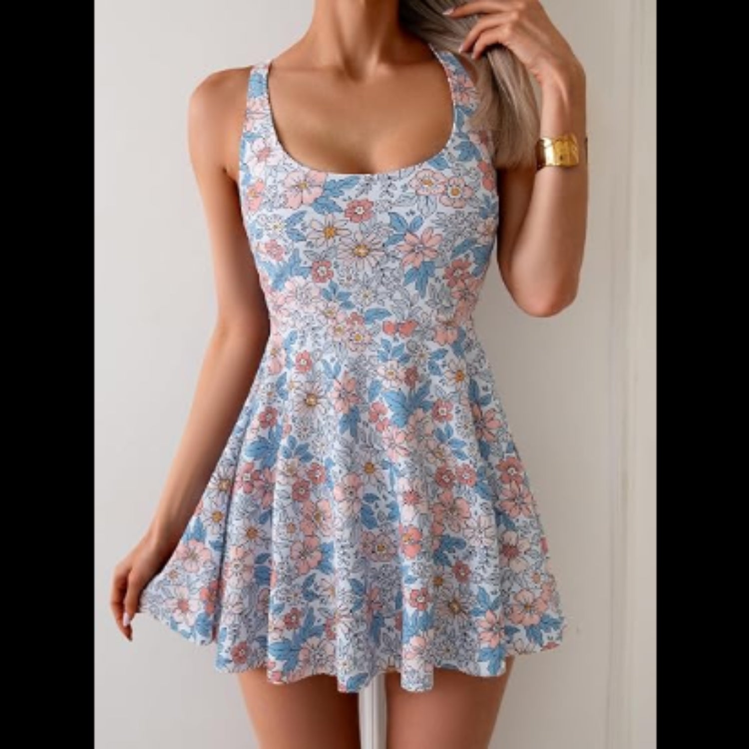 C38 - B2prity One Piece Swimdress Swimsuits for Women Tummy Control Swim Dress Cute Modest Skirt Bathing Suit