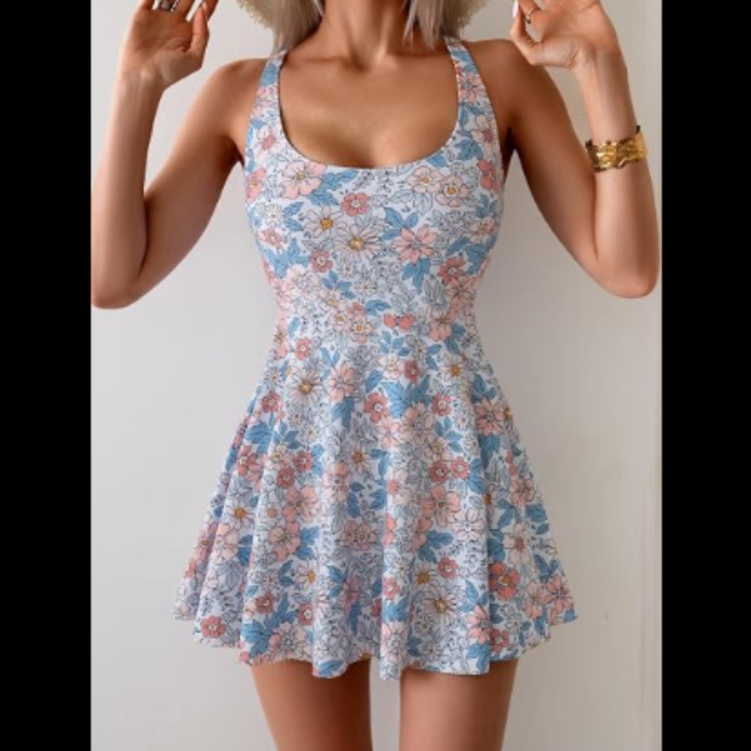C38 - B2prity One Piece Swimdress Swimsuits for Women Tummy Control Swim Dress Cute Modest Skirt Bathing Suit