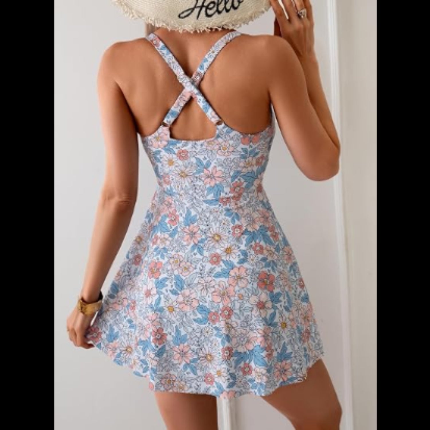 C38 - B2prity One Piece Swimdress Swimsuits for Women Tummy Control Swim Dress Cute Modest Skirt Bathing Suit