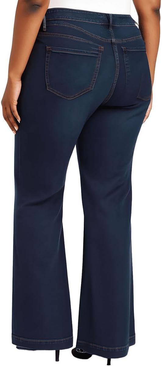 C42 - Jessica Simpson Women's True Love Trouser Wide Leg Jeans