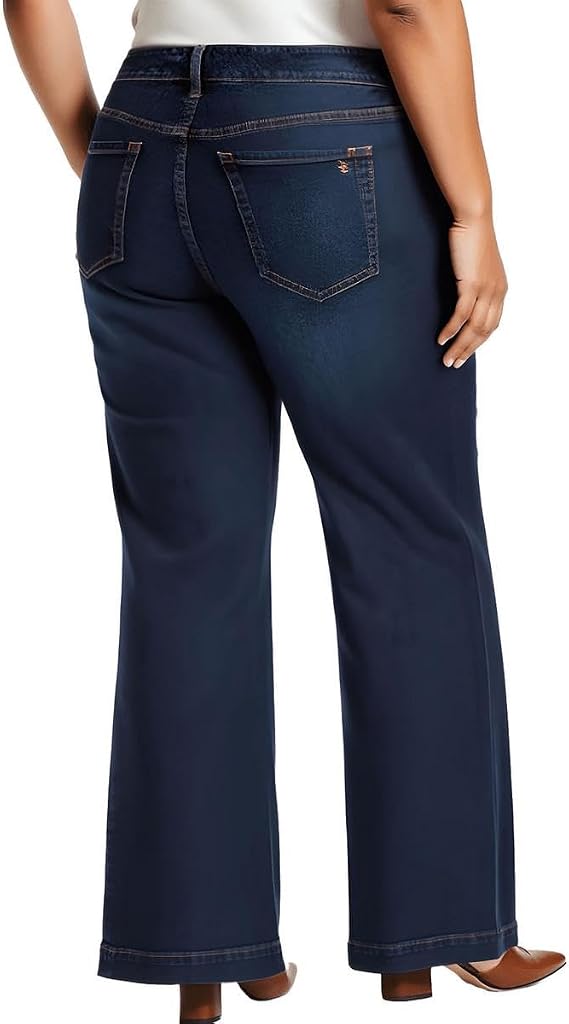 C42 - Jessica Simpson Women's True Love Trouser Wide Leg Jeans