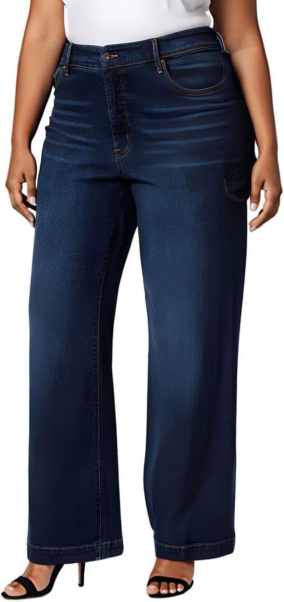 C42 - Jessica Simpson Women's True Love Trouser Wide Leg Jeans