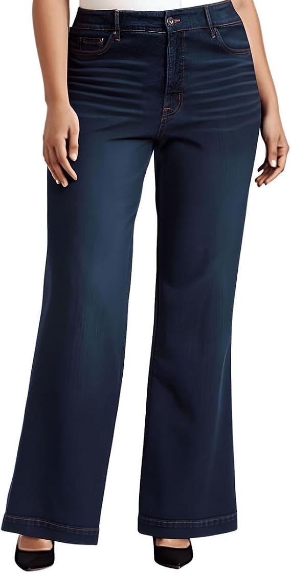 C42 - Jessica Simpson Women's True Love Trouser Wide Leg Jeans