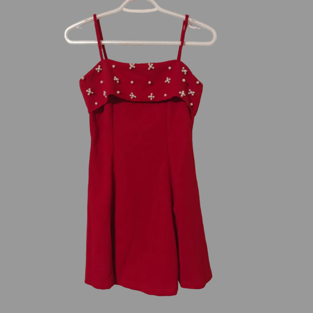 C49 - SOLY HUX WOMEN'S CAMI DRESS BEADED SPAGHETTI STRAP A LINE FLARED SHORT PARTY DRESSES