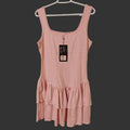C52 - WOMEN'S SUMMER RUFFLE MINI DRESS SEXY SQUARE NECK SLEEVELESS TANK DRESS PARTY CLUB BODYCON SHORT DRESSES