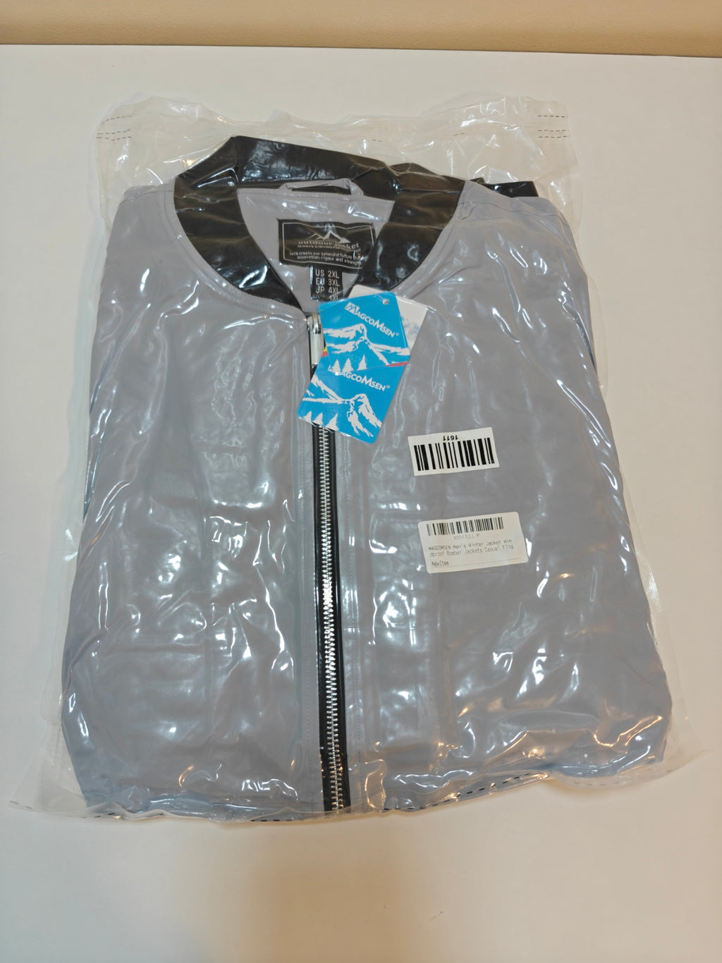 C54 - MAGCOMSEN Mens Bomber Jacket Winter Thicken Quilted Padded Coats And Jackets Warm Windproof Outwear