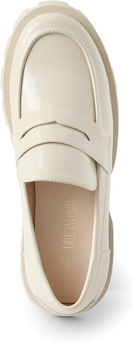 C58 - DREAM PAIRS Women's Platform Loafers Lug Sole Slip On Chunky Penny Loafers Business Casual Shoes for Women Dressy and Work