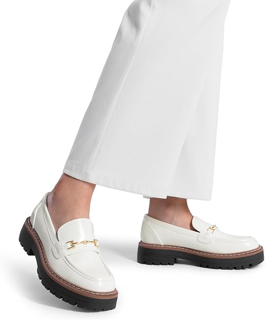 C59 - DREAM PAIRS Loafers for Women Platform Chunky Heel Slip On Loafers Business Office Casual Dressy Loafer Shoes
