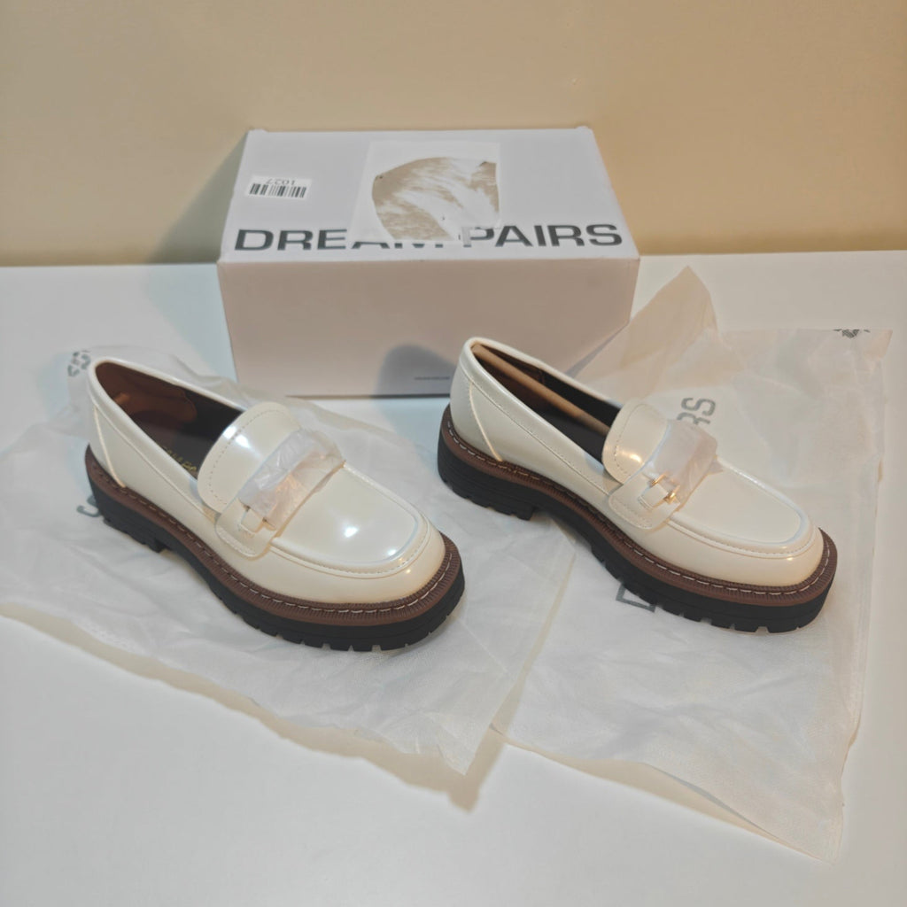 C59 - DREAM PAIRS Loafers for Women Platform Chunky Heel Slip On Loafers Business Office Casual Dressy Loafer Shoes