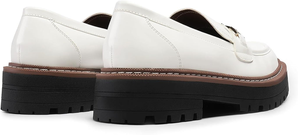 C59 - DREAM PAIRS Loafers for Women Platform Chunky Heel Slip On Loafers Business Office Casual Dressy Loafer Shoes