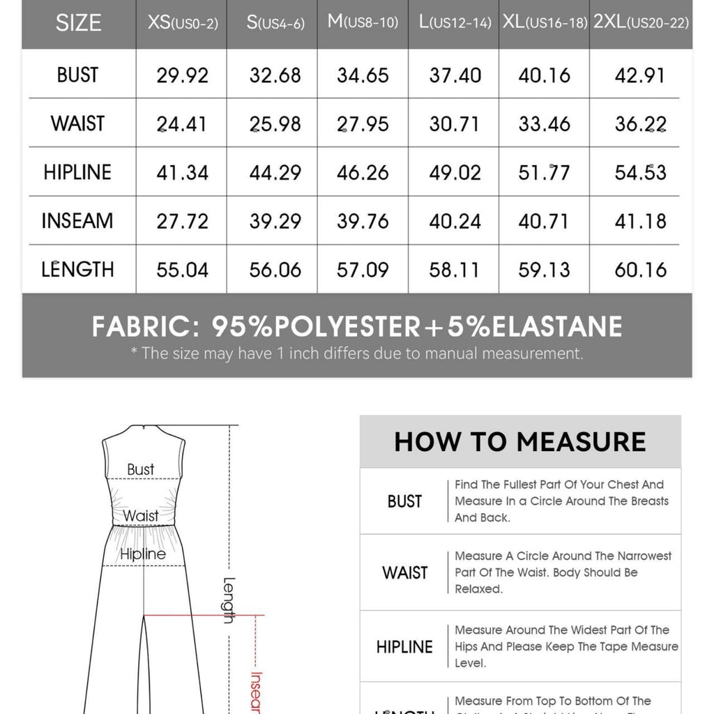 C5 - BTFBM One Piece Jumpsuits For Women Dressy Casual Summer Outfits Sleeveless Mock Neck Wide Leg Pants Rompers With Pocket